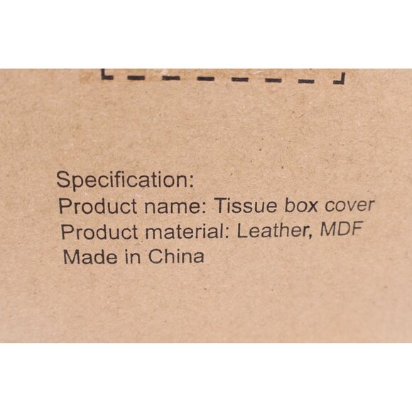 NEW Leather Beige Tissue Box Cover Square 5x6" Cream Ivory Neutral Minimalist - Picture 7 of 9
